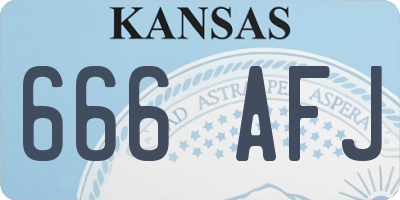 KS license plate 666AFJ