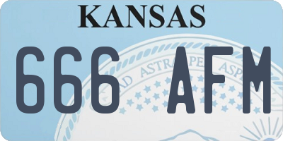 KS license plate 666AFM
