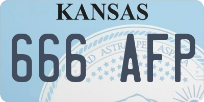 KS license plate 666AFP