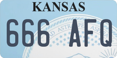 KS license plate 666AFQ