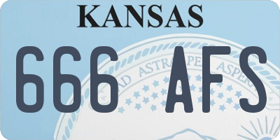 KS license plate 666AFS