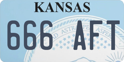KS license plate 666AFT