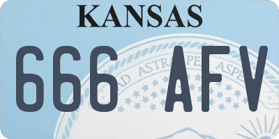 KS license plate 666AFV
