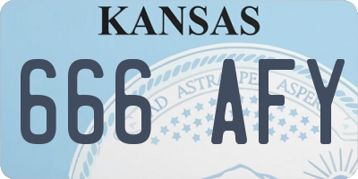 KS license plate 666AFY