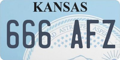 KS license plate 666AFZ