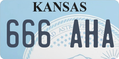 KS license plate 666AHA