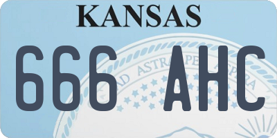 KS license plate 666AHC