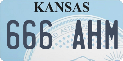 KS license plate 666AHM
