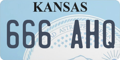 KS license plate 666AHQ