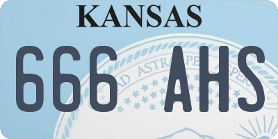 KS license plate 666AHS