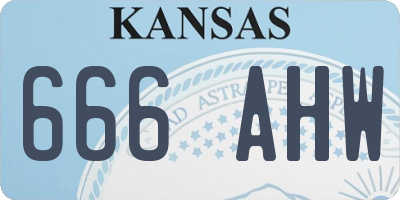 KS license plate 666AHW