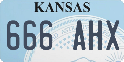 KS license plate 666AHX
