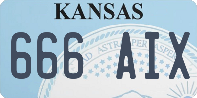 KS license plate 666AIX