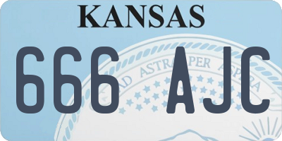 KS license plate 666AJC