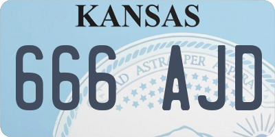 KS license plate 666AJD