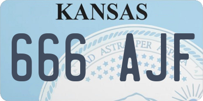 KS license plate 666AJF