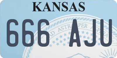 KS license plate 666AJU