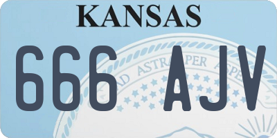 KS license plate 666AJV