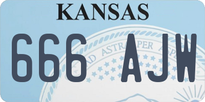 KS license plate 666AJW