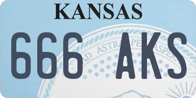 KS license plate 666AKS
