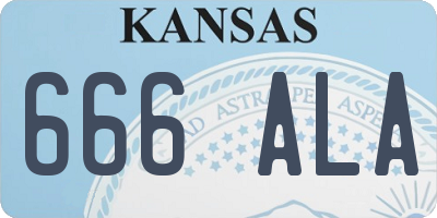 KS license plate 666ALA