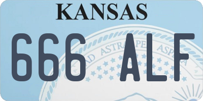 KS license plate 666ALF