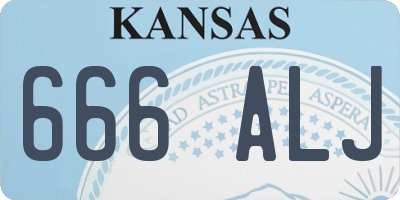 KS license plate 666ALJ