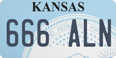 KS license plate 666ALN