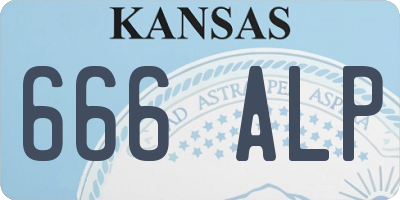 KS license plate 666ALP
