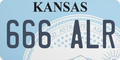 KS license plate 666ALR
