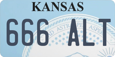 KS license plate 666ALT