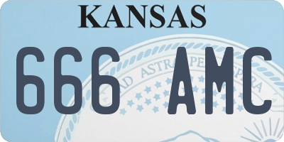 KS license plate 666AMC