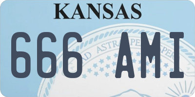 KS license plate 666AMI