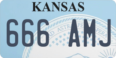 KS license plate 666AMJ