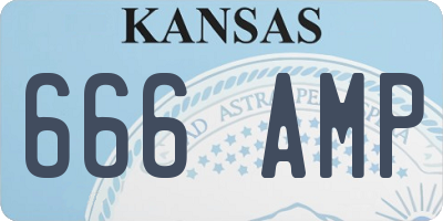 KS license plate 666AMP