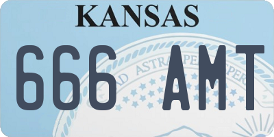 KS license plate 666AMT