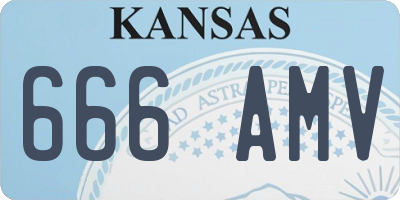 KS license plate 666AMV