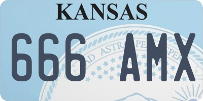 KS license plate 666AMX