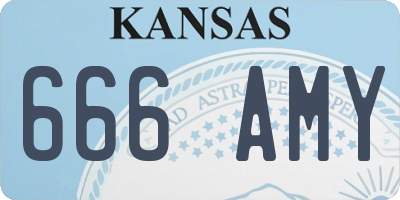 KS license plate 666AMY