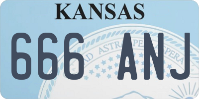 KS license plate 666ANJ
