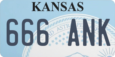 KS license plate 666ANK