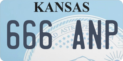 KS license plate 666ANP