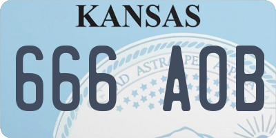 KS license plate 666AOB