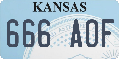 KS license plate 666AOF