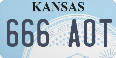 KS license plate 666AOT