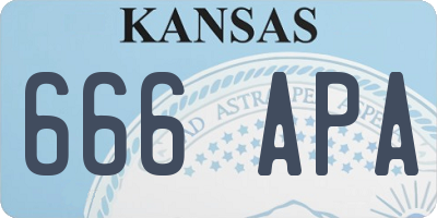 KS license plate 666APA