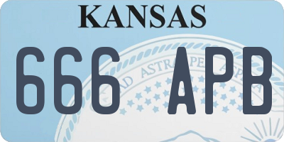 KS license plate 666APB