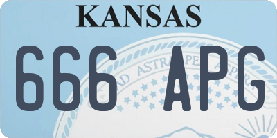 KS license plate 666APG
