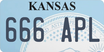 KS license plate 666APL