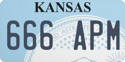 KS license plate 666APM